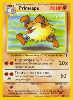 Pokemon Primeape (59/113) Legendary Collection LP - Image 1
