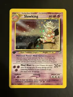 Slowking 14/111 First Edition Neo Genesis Holo 🌀 SWIRL 🌀 Vintage WOTC Pokemon - Image 1