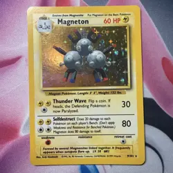Pokemon Magneton 9/102 Base Set Holo Rare - Image 1