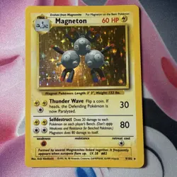 Pokemon Magneton 9/102 Base Set Holo Rare - Image 2