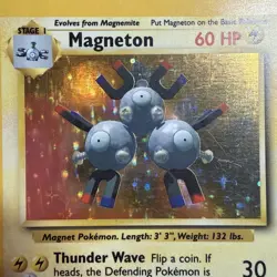 Pokemon Magneton 9/102 Base Set Holo Rare - Image 4