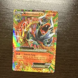 Pokemon Mega Houndoom EX Full Art Ultra Rare Holo Breakthrough 22/162 210HP - Image 1