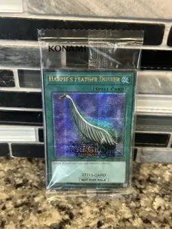 Yu-Gi-Oh! Harpie's Feather Duster EDC1-EN001 Quarter Century Rare. Sealed! - Image 1