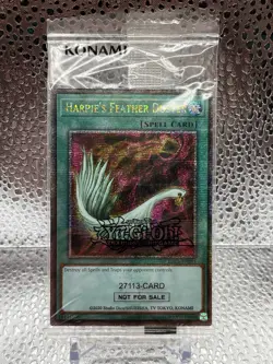 Yugioh Quarter Century Secret Rare Harpie's Feather Duster EDC1-EN001 Sealed NM - Image 1