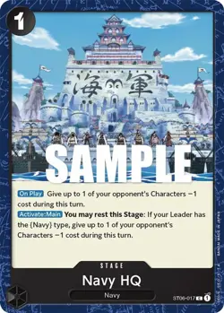 One Piece Navy HQ (ST06-017/34) Starter Deck 06 Absolute Justice NM - Image 1