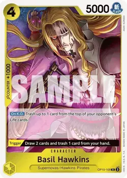 One Piece Basil Hawkins (OP10-109/162) OP10 Royal Blood LP FOIL - Image 1
