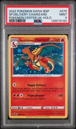 Special Delivery Charizard Promo Holo Pokemon Card SWSH075 PSA 9 MINT - Image 1