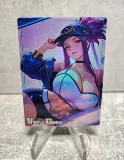 Akali Trading Card Waifu Goddess Story Anime Girl holo Karte Manga Full Art - Image 1