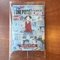 Bandai Monkey.D.Luffy P-055 US Voyage Promo Character Card One Piece CCG - Image 1