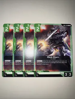 GD01-030 Rick Dom X4 Playset Gundam TCG CCG English Card Game - Image 1