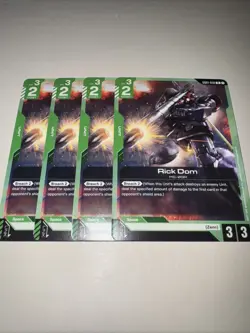 GD01-030 Rick Dom X4 Playset Gundam TCG CCG English Card Game - Image 4