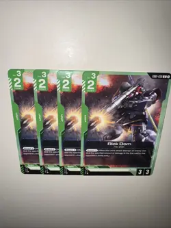 GD01-030 Rick Dom X4 Playset Gundam TCG CCG English Card Game - Image 5