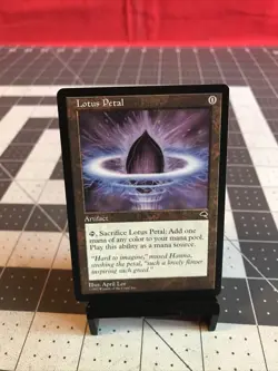 Vintage 1997 MTG Tempest Lotus Petal Card Near Mint - Image 1