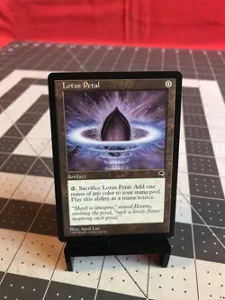 Vintage 1997 MTG Tempest Lotus Petal Card Near Mint - Image 1