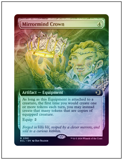 1x Mirrormind Crown, Extended Art Foil, Lorwyn Eclipsed, Magic MTG NM - Image 1