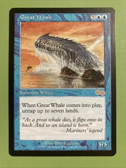 MTG - Great Whale - Urza's Saga - NM - Image 1