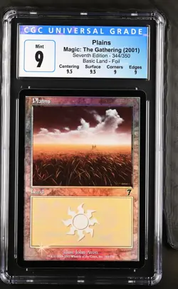 PLAINS 7th Edition Foil CGC 9 Q++ MTG [Nostalgium] - Image 1