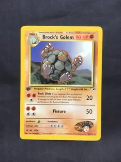 Pokemon Cards: Gym Heroes 1st Edition Rare: Brock's Golem 20/132 - Image 1