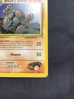 Pokemon Cards: Gym Heroes 1st Edition Rare: Brock's Golem 20/132 - Image 4