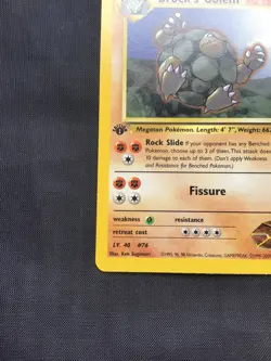 Pokemon Cards: Gym Heroes 1st Edition Rare: Brock's Golem 20/132 - Image 5