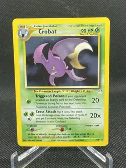 🦇 Crobat 4/64 Holo Rare - Neo Revelation - WOTC Vintage Pokemon Card 🦇 - Image 1