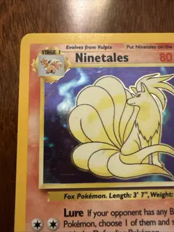 Ninetales 12/102 Holo Unlimited Pokemon Card Base Set 1999 LP! RARE - Image 3