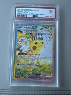 Pokemon TCG Pikachu EX Surging Sparks PSA 9 - Image 2
