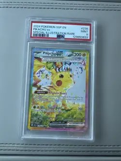 Pokemon TCG Pikachu EX Surging Sparks PSA 9 - Image 3