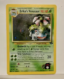 Pokemon Erika's Venusaur Gym Challenge 4/132 Holo Rare 90 HP Unlimited - Image 1