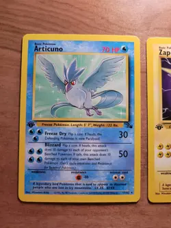 Pokemon TCG 1st Edition Vintage Fossil Articuno, Zapdos, And Moltres - Image 2