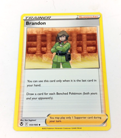 Pokemon TCG Brandon 151/195 Silver Tempest 2022 Trainer Supporter NM - Image 1