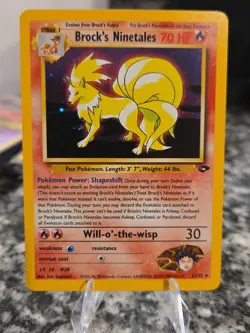 Pokemon Ninetales Holo Rare Gym Challenge Brock's 3/132 Unplayed - Image 1