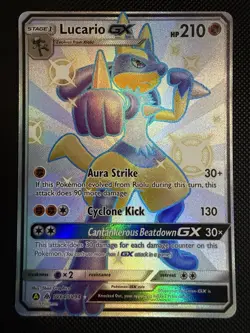2019 Pokemon Hidden Fates LUCARIO GX Shiny Vault FULL ART SV64/SV94 - Image 1