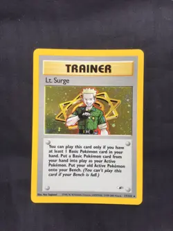 Pokemon Cards: Gym Heroes Rare Holo: Lt. Surge 17/132 - Image 1