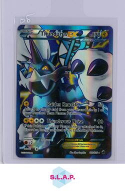 THUNDURUS EX POKEMON 110/116 BLCK & WHT PLASMA FREEZE ULTRA RARE FULL ART ENG - Image 1