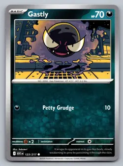 Pokemon TCG ME: Ascended Heroes Gastly 123/217 - Image 1