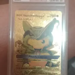 Pokemon Pikachu Mega Rayquaza TAG COSPLAY Full Art Foil CGC GEM MT 10 - Image 1