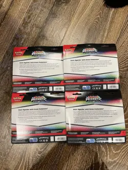 Pokemon TCG Prismatic Evolutions Tech Sticker Collection Set Lot Of 4 Sealed New - Image 2