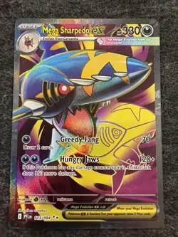 Pokemon TCG Mega Sharpedo EX 113 Holo Ultra Rare Full Art Phantasmal Flames - Image 1