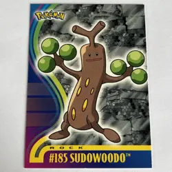 LP! Sudowoodo #185 Blue Logo - Pokemon Topps Johto TV Animation NM - Image 1