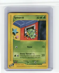 Spinarak (62) Aquapolis Uncommon Pokemon Near Mint or Better - Image 1