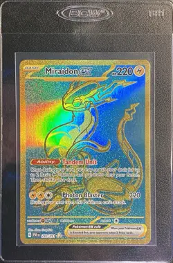 Miraidon ex Full Art Gold HR 243/091 Pokemon TCG Paldean Fates Gold Hyper Rare - Image 5
