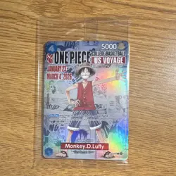 One Piece College BB US Voyage Collector Card Monkey D. Luffy Illini vs. Indiana - Image 1