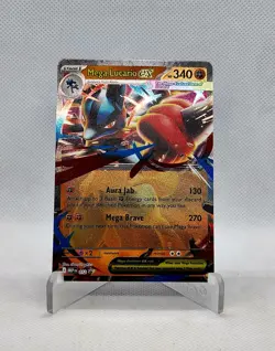 Pokemon Mega Lucario ex Collector Set! 3 Cards+Figure! Mega Evolutions! Gift Set - Image 2