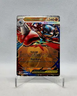 Pokemon Mega Lucario ex Collector Set! 3 Cards+Figure! Mega Evolutions! Gift Set - Image 3