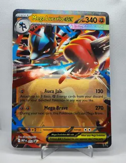 Pokemon Mega Lucario ex Collector Set! 3 Cards+Figure! Mega Evolutions! Gift Set - Image 5