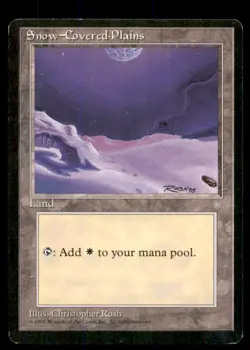 MTG Snow-Covered Plains LP Light Play Ice Age [3276] - Image 1