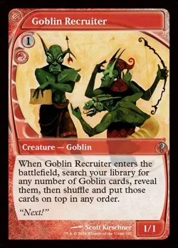 MTG Magic 1 x Goblin Recruiter x 1 - Mystery Booster 2 Future Sight Frame - Image 1
