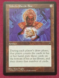Magic The Gathering VISIONS TEFERI'S PUZZLE BOX artifact card MTG - Image 1