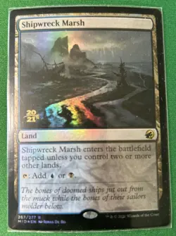 Shipwreck Marsh Promo Foil, Innistrad Midnight Hunt, NM, Magic the Gathering MTG - Image 1
